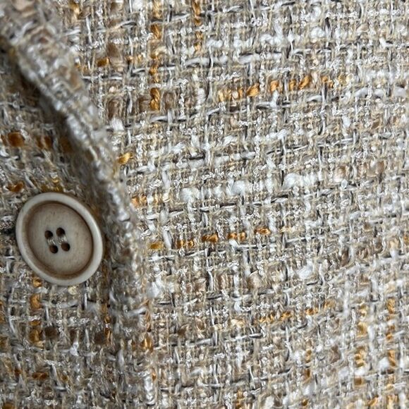 PAIL STUART Tweed Beige Skirt Suit Wool Blend Woman’s made in Italy sz 40 US 4-6 - Picture 13 of 14